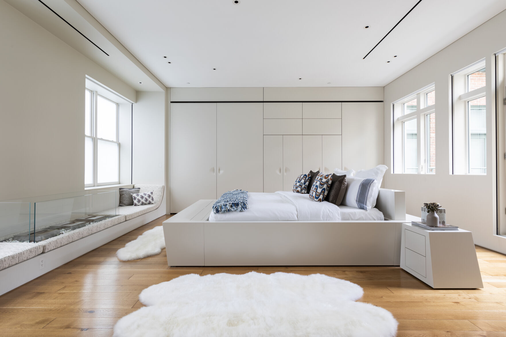 Consider textured material such as faux fur and hides